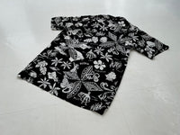 90s Vintage Polo RalphLauren “Black Hawaiian”Rayon Opencollar Shirt S Black
