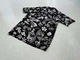90s Vintage Polo RalphLauren “Black Hawaiian”Rayon Opencollar Shirt S Black