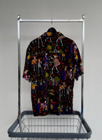 Vintage DAVID CAREY “Dia de Muertos” Opencollar Shirt L