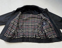 80s Burberrys Leather Jacket Black