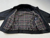 80s Burberrys Leather Jacket Black