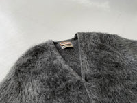 60s Brentwood Mohair Cardigan L SilverGray