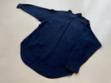 90s RalphLauren 100%Linen L/S Shirt Navy XL