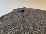 90s RalphLauren 100%Silk Houndstooth L/S Shirt XL