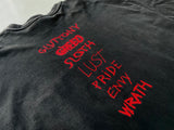 90s Vintage Se7en seven deadly sins T-shirt XL Black
