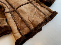 70s Vintage olde hide house mouton coat 38 chocolate