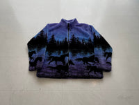 90s BLACK MOUNTAIN Fleece jacket M Navy