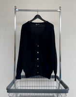 70s Vintage Cecilene 100%Cashmere Cardigans  XL Black
