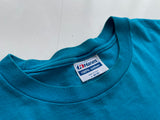 90s Vintage Yin Yang T Shirt L Turquoise