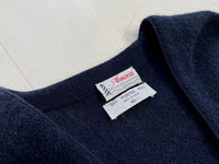 60s Almorett Wool Cardigan XL Navy