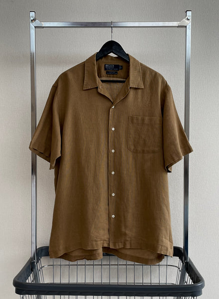90s Vintage RalphLauren CLAYTON Shirt L Sand