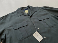 90s Vintage Deadstock Polo RalphLauren 100%Rayon L/S Shirt L Asphalt Gray