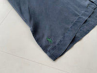 90s Vintage RalphLauren CALDWELL Opencollar Shirt XL Asphalt Gray