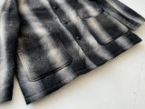 90s SANTAFE TRAIL Ombré Wool Jacket L Black&White