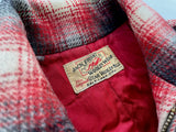 50s JACK FROST ShadowPlaid Wool Jacket Black&Red