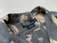 90s Vintage RalphLauren CALDWELL OpenCollar Rayon Shirt Yacht L