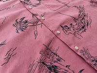 90s Vintage RalphLauren VINTAGE CALDWELL OpenCollar Shirt L SalmonPink