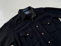 70s Vintage Pendleton Western shirt M Black