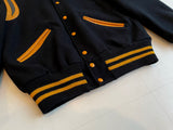 70s Vintage Varsity jacket Black&Yellow