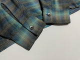 50s vintage VAV HEUSEN Ombre Opencollar rayonshirt GrayXBlue M