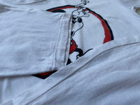 80s Vintage MickeyMouse Smoking T-shirt XL White