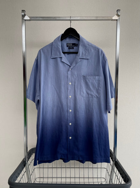 90s Vintage RalphLauren ADAMS OpenCollar Shirt XL Gradation