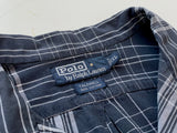90s Vintage Polo RalphLauren CALDWELL Plaid Shirt XL Black&White