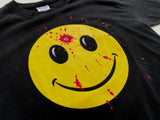 Vintage SmileyFace Headshot T shirt L Black