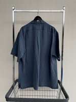 90s Vintage RalphLauren CALDWELL Opencollar Shirt XL Asphalt Gray