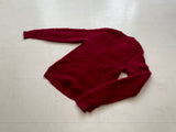 60s Vintage MongomeryWard Mohair Cardigan M Burgundy