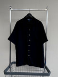 90s Vintage Polo RalphLauren Silk&Linen Opencollar Shirt XL Black