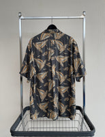 90s Vintage RalphLauren CALDWELL OpenCollar Rayon Shirt Yacht L