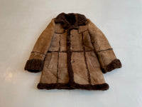 70s Vintage olde hide house mouton coat 38 chocolate