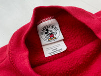 90s Vintage MickeyMouse BluePants Sweater L Red