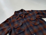 70s Vintage Pendleton ShadowPlaid Board Shirt L Orange&Gray