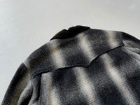 90s SANTAFE TRAIL Ombré Wool Jacket M Black&White