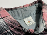 70s Vintage Fruit of the Loom Ombre Wool shirt Black&Pink L