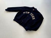 80s EMPIRE NEWYORK Varsity Wool Jacket XL Navy