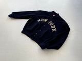80s EMPIRE NEWYORK Varsity Wool Jacket XL Navy