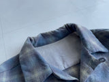 70s Vintage Pendleton Shadow Plaid Wool shirt LightBlue&LightPurple