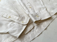90s Vintage Polo RalphLauren Silk&Linen L/S Shirt XL White