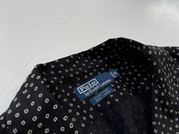 90s Vintage Polo RalphLauren CLAYTON “Square Dot”Shirt M black