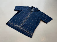 90s Vintage Polo RalphLauren Paisley OpenCollar Shirt L Navy