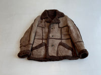 70s Vintage LEATHER ATTIC Mouton Jacket Chocolate 38