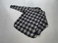 90s RRL ShadowPlaid Shirt L Black&White
