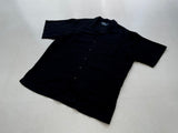 90s Vintage RalphLauren CLAYTON OpenCollar Shirt L Black