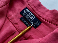 90s Vintage Polo RalphLauren CALDWELL OpenCollar Shirt L SalmonPink