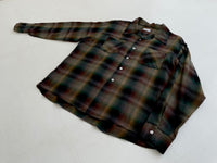 60s Vintage “Andhurst” Shadow Plaid Rayon shirt XL