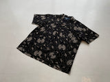 90s Vintage Polo RalphLauren CLAYTON Flower&Leaf 100%Linen Shirt L Black