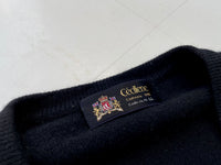 70s Vintage Cecilene 100%Cashmere Cardigans  XL Black